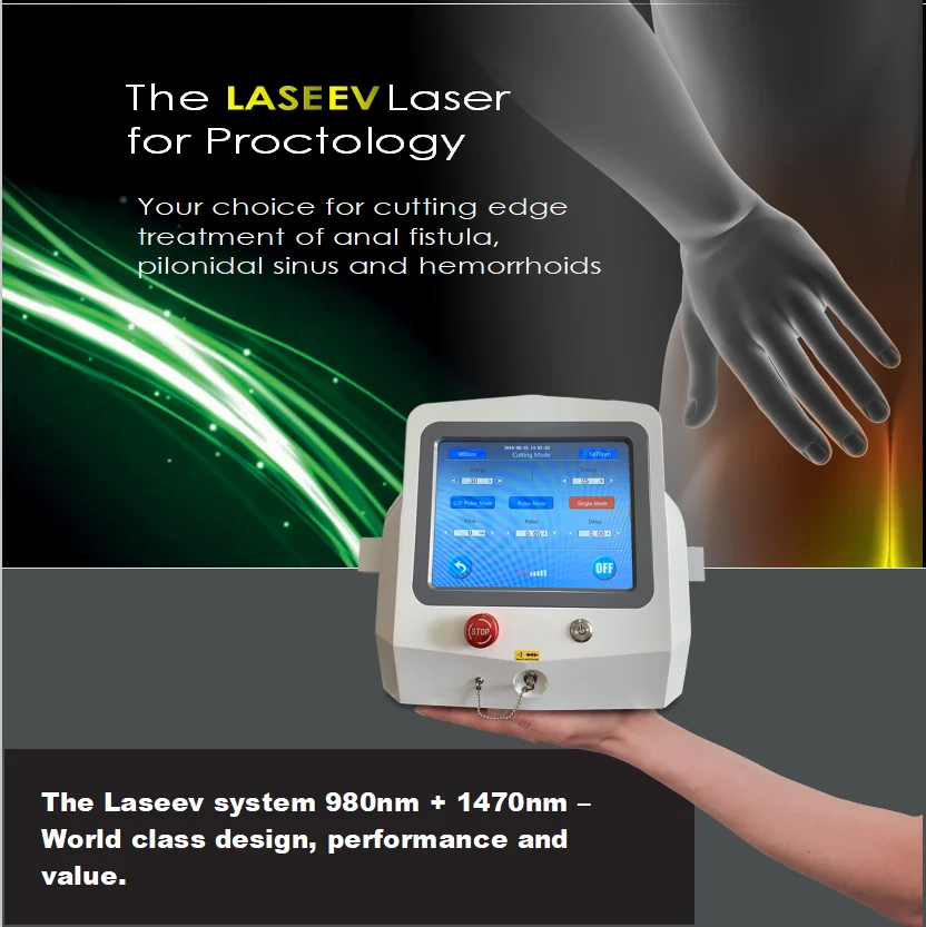 2023 factory price fiber laser 1470nm 980nm proctology equipment for hemorrhoids anal fistula removal