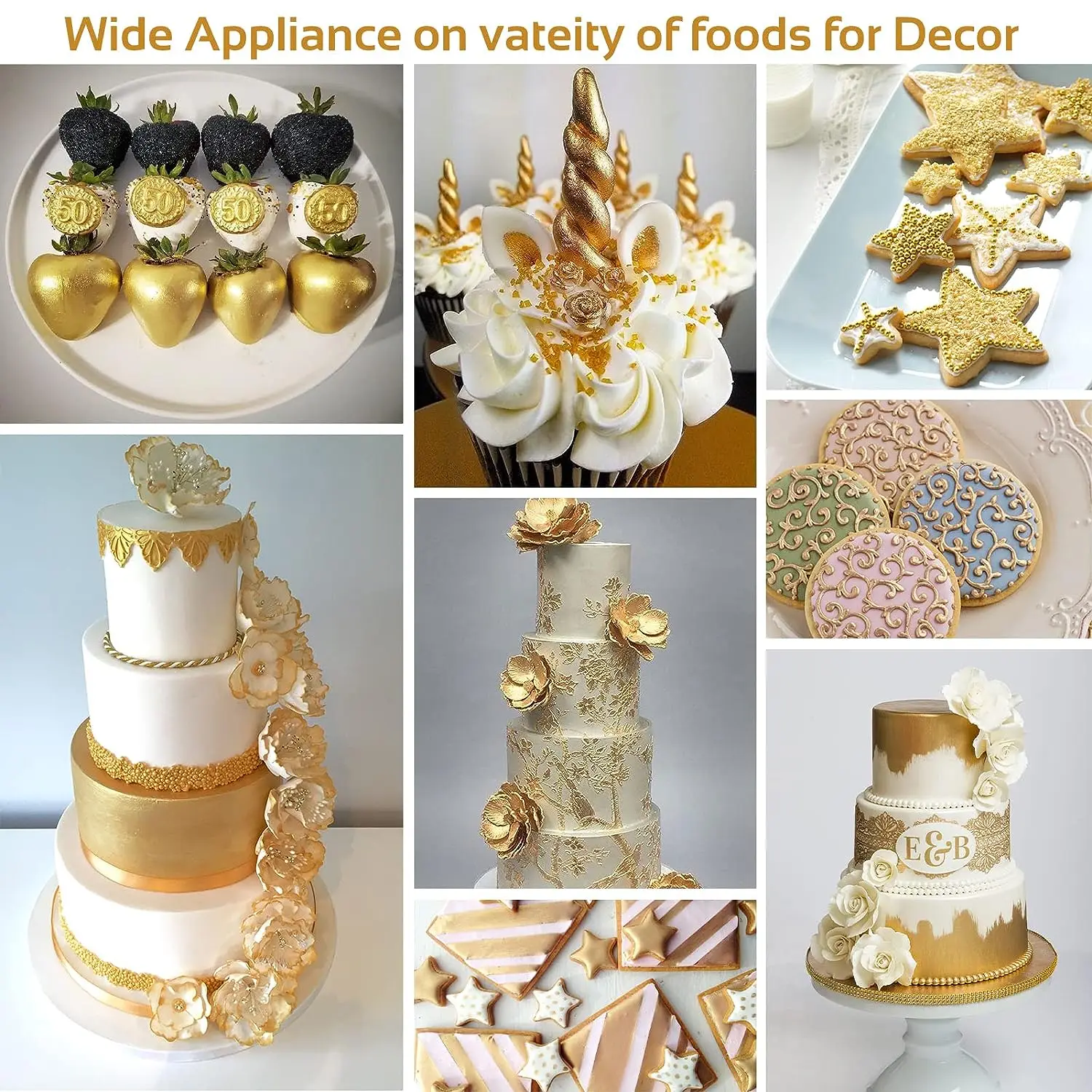 Edible Mica Powder for Cake Decoration Edible Luster Dust Food Glitter for Cake Macaron