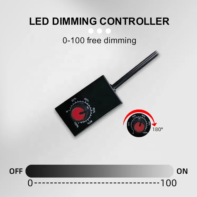 Compact Knob Passive Dimmer Electronic Potentiometer for 0-10V Dimmable LED Driver LED Grow Light Dimmer Led light Dimmer