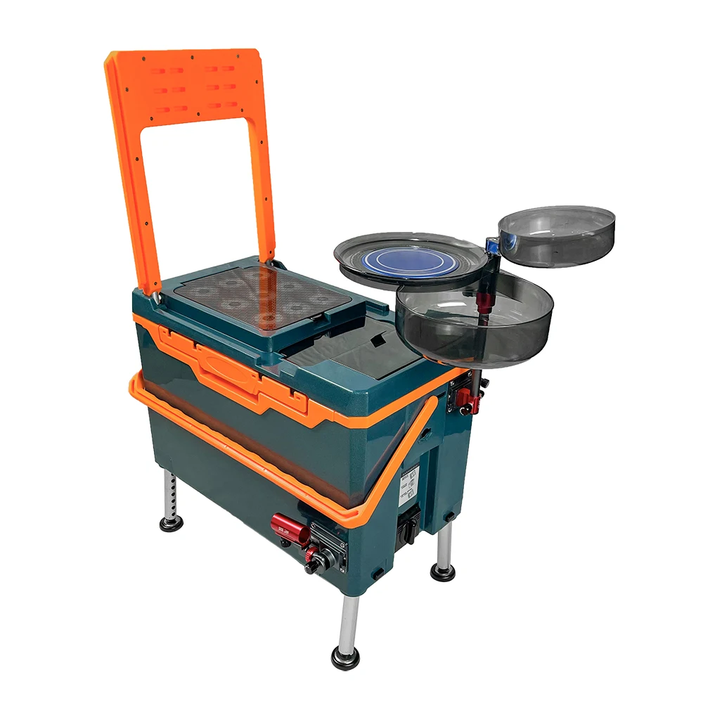 Portable Fishing Box Insulated Cooler with Handle and Wheels Multi-function Fishing Chair Foldable Backrest Large Capacity 32L