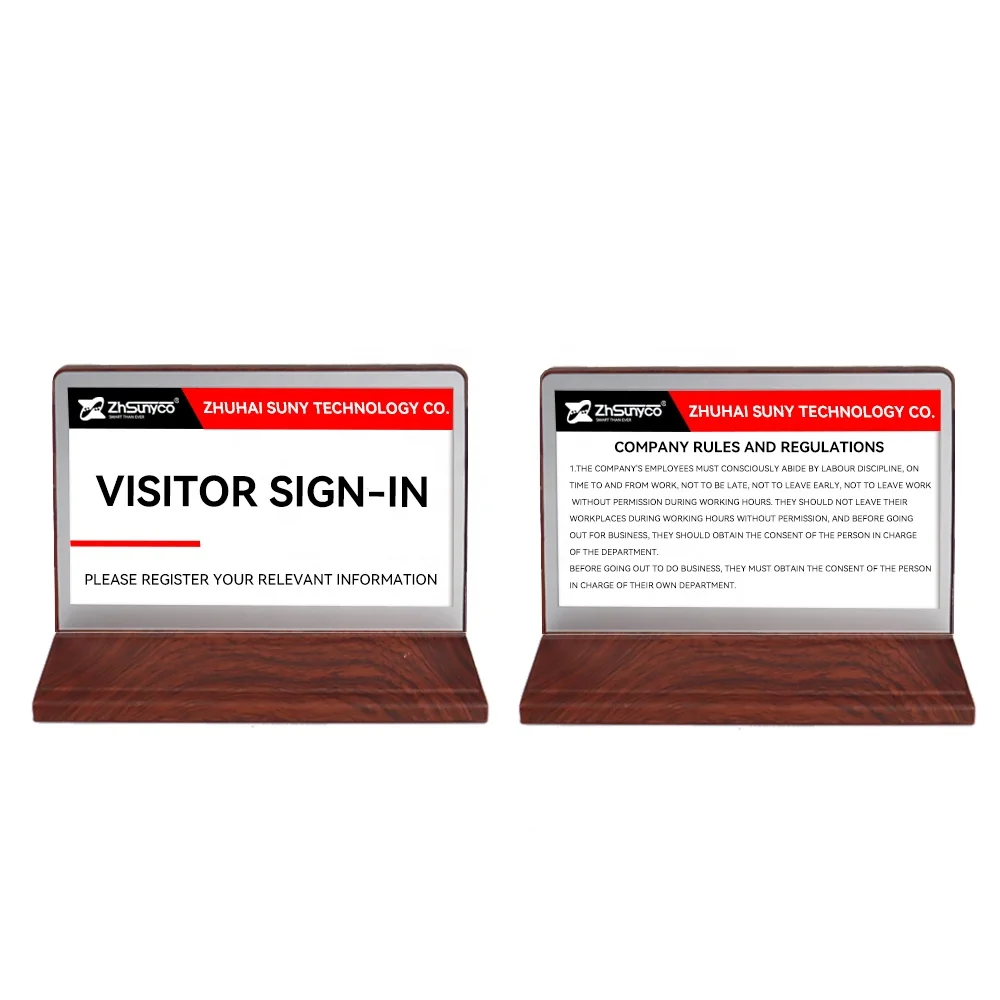 Double Sided 7.5 Inch Digital Table Card Large E Ink Display Electronic Conference Nameplate