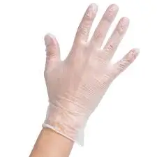 100% latex free disposable vinyl glovees transparent/ clear  PVC  glovees