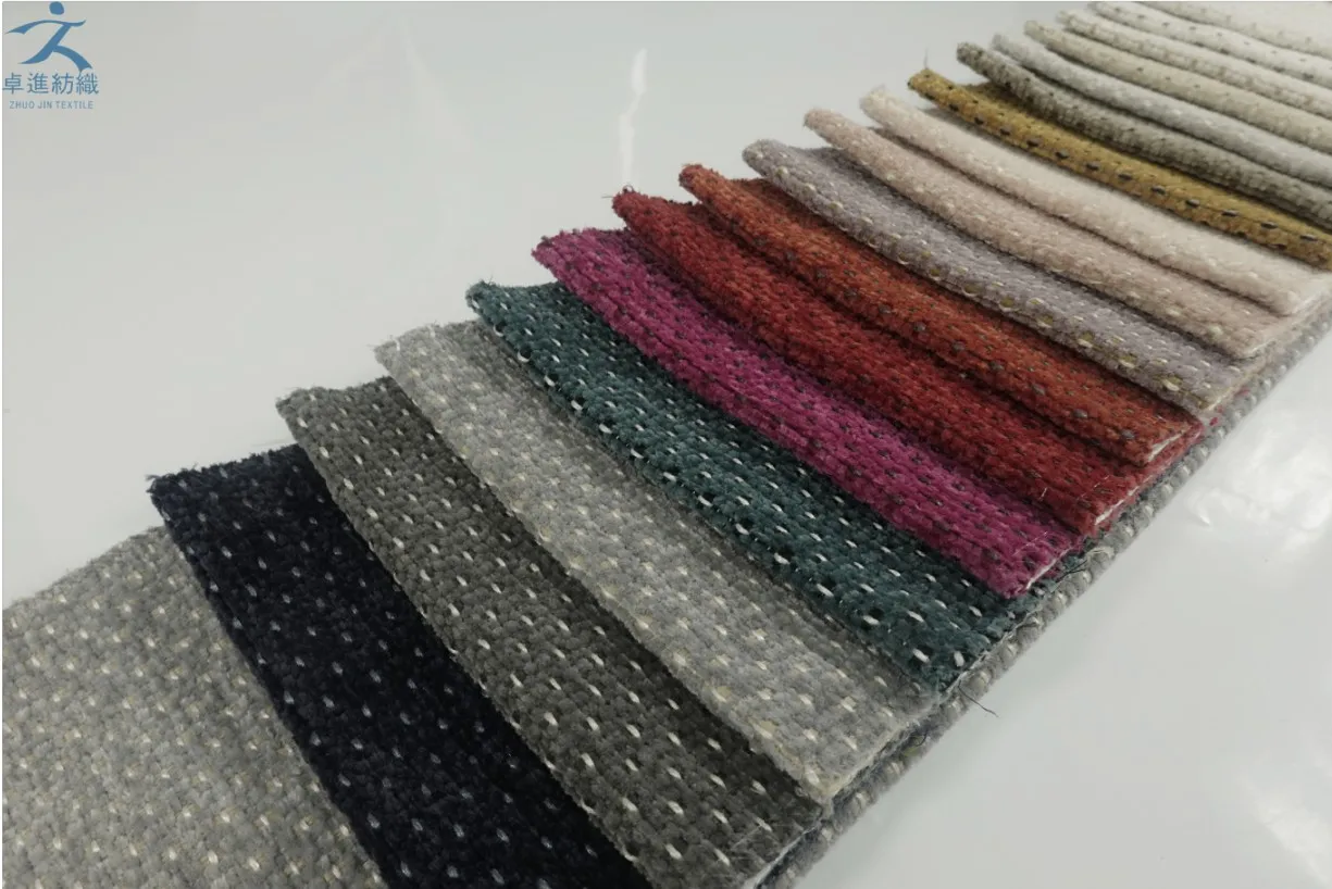 
hot sell woven fabric linen with chenille jacquard fabric for sofa 