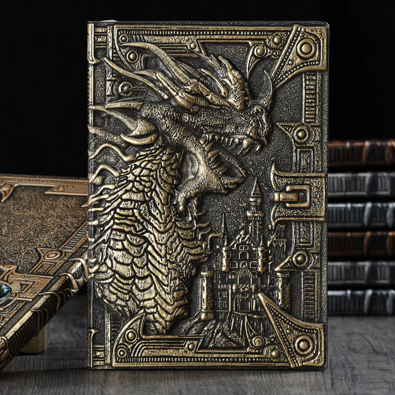 Винтажный дизайн 3d тисненый кожаный блокнот для написания журналов 100 Листы дорожный дневник