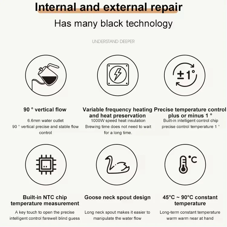 Factory Cheap Price 800ml Water Heating Electric Gooseneck Kettle For Hotel Home Office Use Auto Electric Kettle