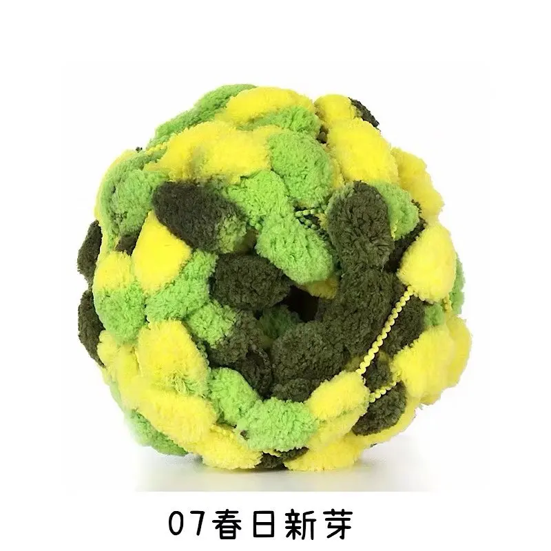 Hot Colorful Large Chenille Pom Pom Yarn Ball Crochet for Children Felt Craft Kits Hot Selling Hand Knitting rainbow color yarn