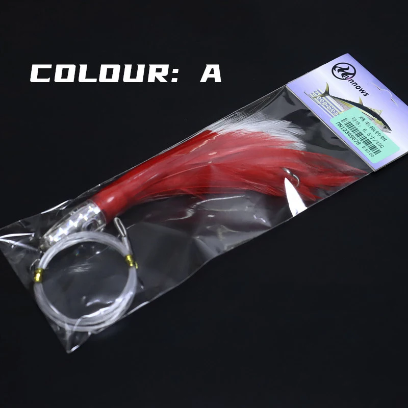 Sea Fishing Trolling Lure 6.5 inch Tuna Feathers