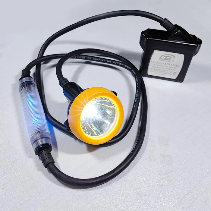 Blue Safety Rear Light Corded Led Miner lamp Rechargeable Mine Headlamp Mining Cap Lamp