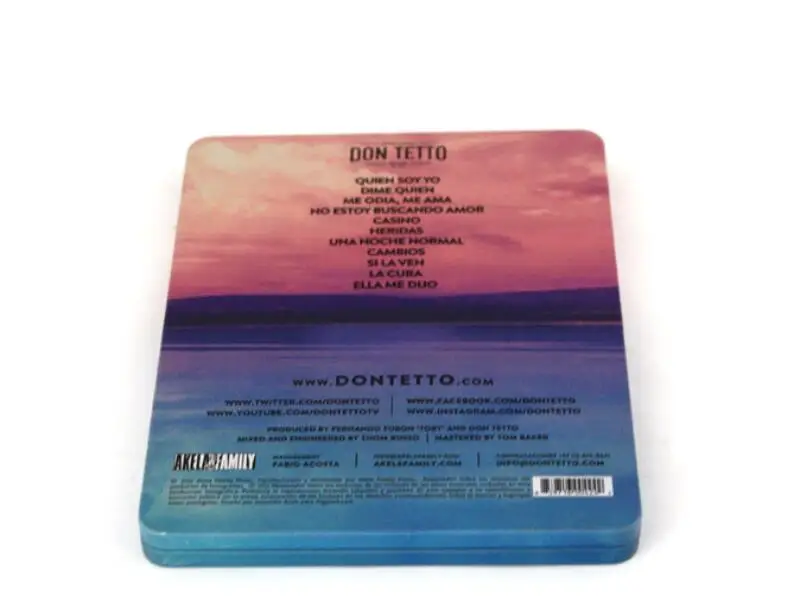 0.23mm Blu-ray Tin Box 172*133*14mmH Two or Single Side Printing with a Set of clear pp Disc Holder Try
