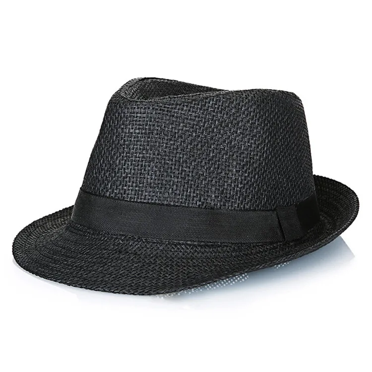 
Hot Unisex Women Men Fashion Summer Casual Trendy Beach Sun Straw Panama Jazz Hat Cowboy Fedora Hats Gangster 