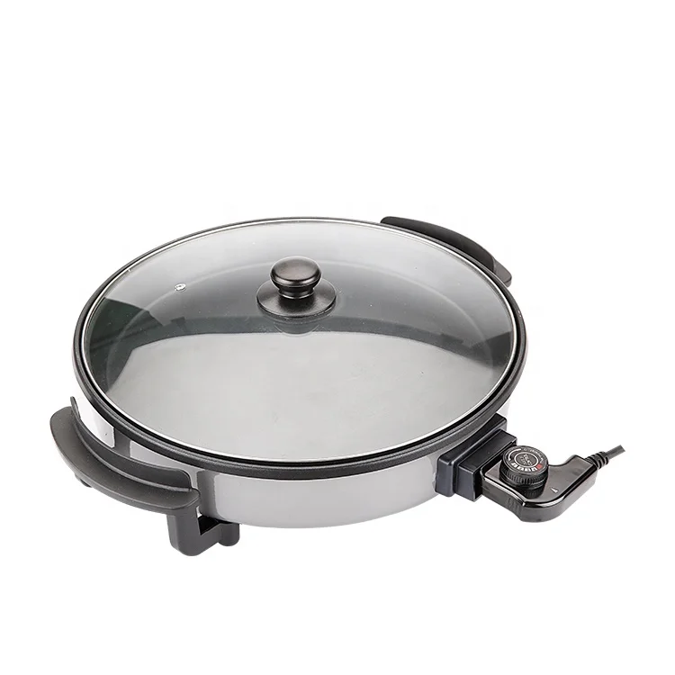 Электрическая сковорода для пиццы с закаленным стеклом