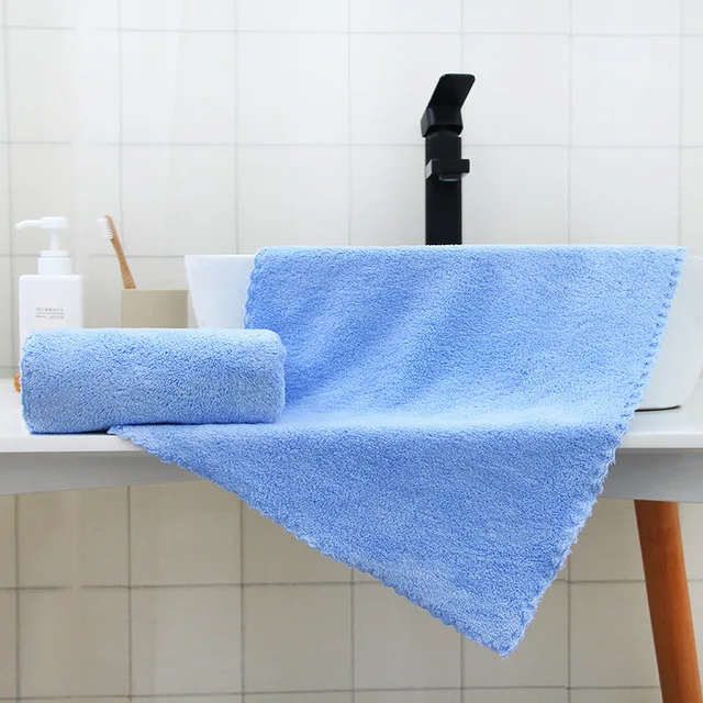 Korea Home Design Green Color Coral Fleece Towel