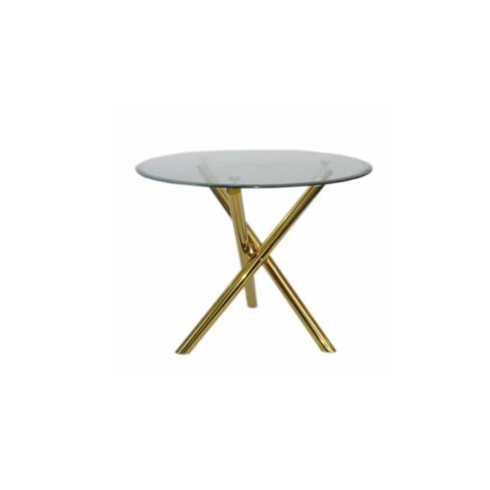 Круглый стеклянный стол