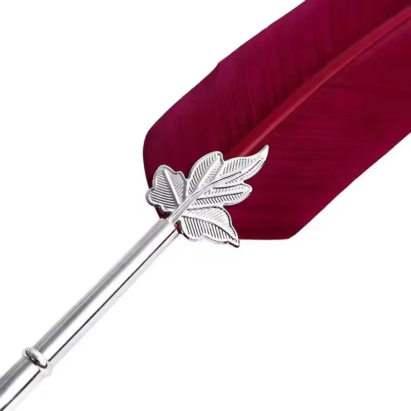 Old Gifts 5 Oblique Gothic Arabic Multi Nib Writing Quill Ink Dip Feather Pen set