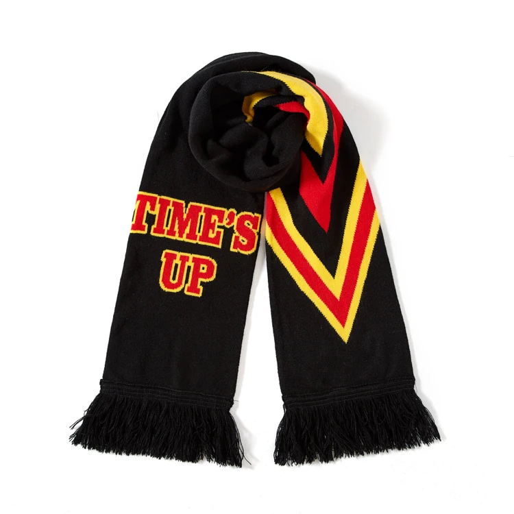 New Custom Jacquard Knitted Scarf High Quality Warm Winter Acrylic Scarf