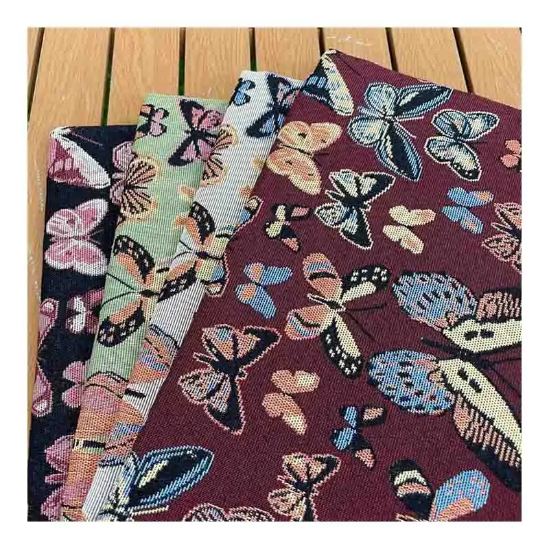 Quick customization clothing fabric yarn dyed fabric custom tapestry fabric woven for gobelin tapestry hoodies