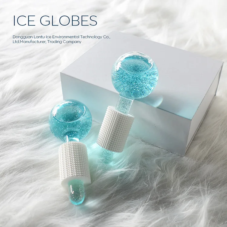 Private Label Glitter Facial Massage Roller Beauty Cooling Ice Globes for Face Massage