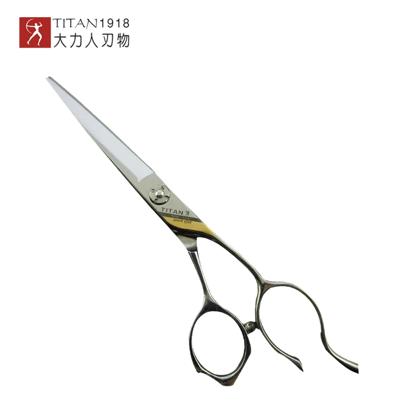 Профессиональные Парикмахерские ножницы для стрижки волос Titan 6 0 дюйма шариковые винтовые бороды из нержавеющей стали титановые/OEM прямые 10 шт.
