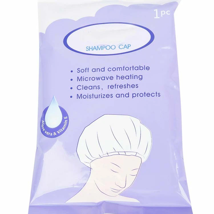 Ladies bath cap high quality Nonwoven waterproof wet disposable shower cap OEM brand