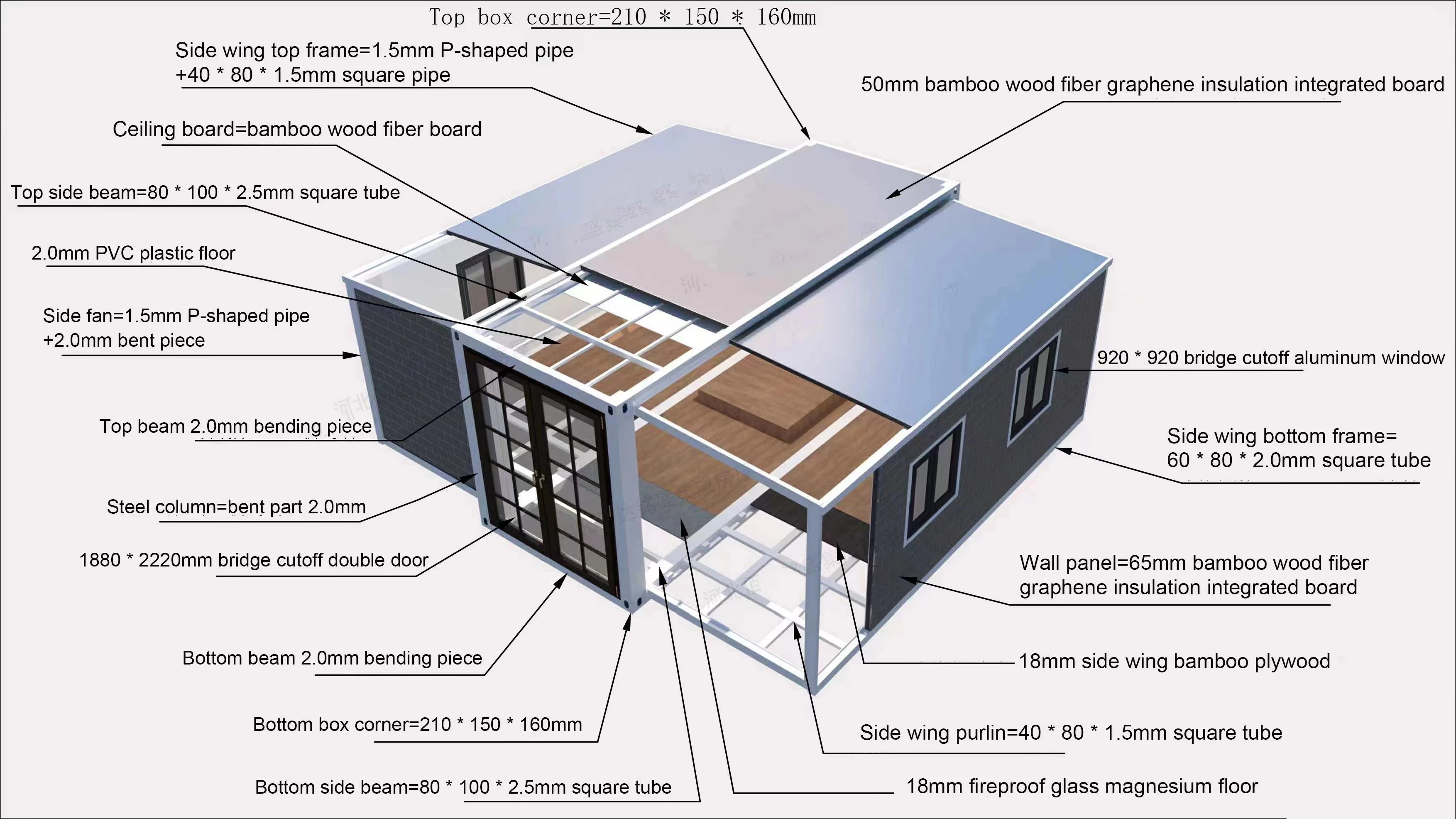 International Standard Iso Shipping Prefabricated Living Houses Expandable Container 20ft Luxury For Sale