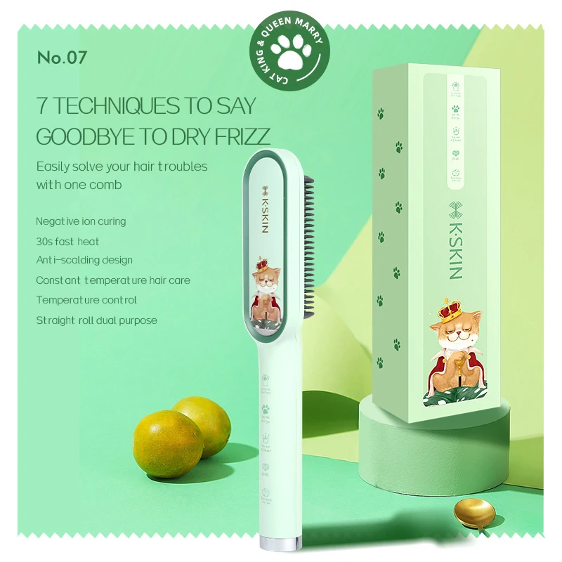 2022 Steam customizable hair straightener flat iron for straight hair and curly hair led displays