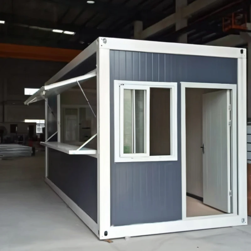 China 20ft foldable luxury prefabricated portable shipping prefab Booth coffee bar  container shop