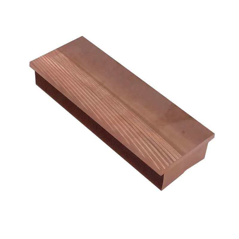 Custom copper skiving heat sink high precision CNC machining fin heat sink