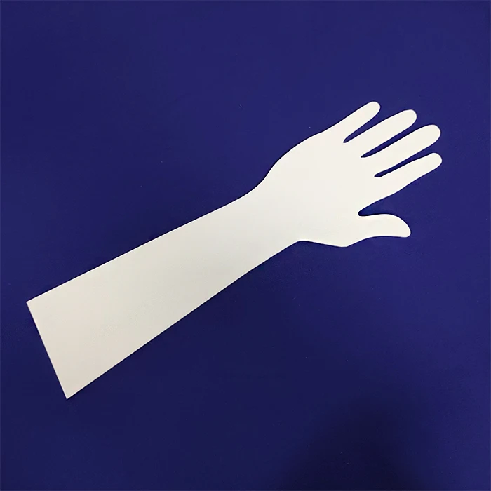 Laser Cut White Hand Shape Acrylic Henna Hand Stencil For Tatoo Practice