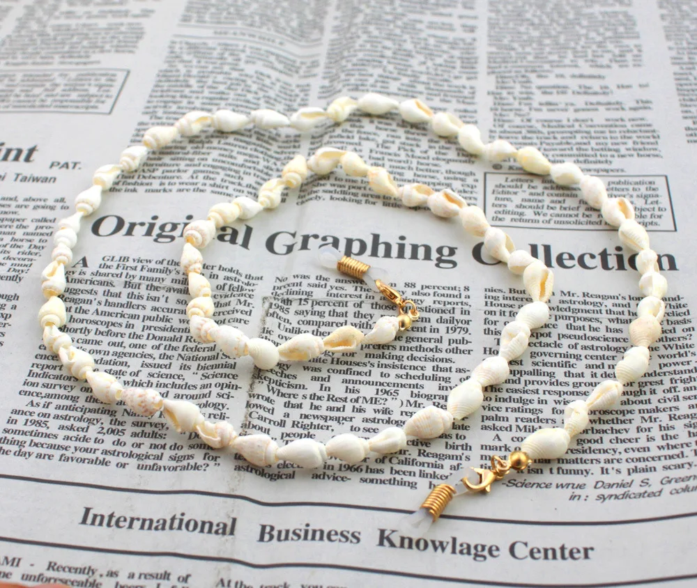 Fashion Womens Reading Glasses Chain Black Shell Sunglasses Holder Neck Strap Rope Ornaments Necklace Accessories