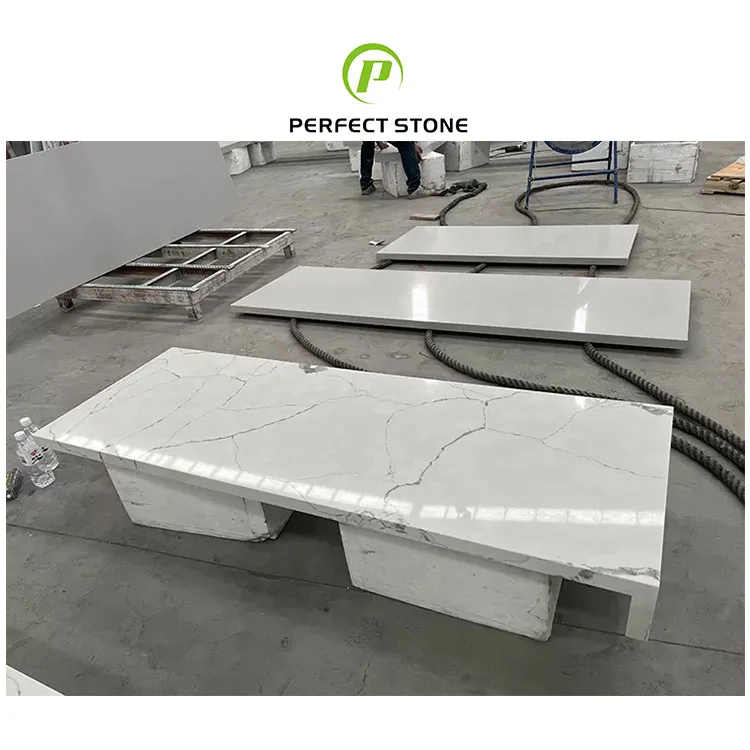 Veitnam Quartz Stone Slab Countertop Table Top Solid Surface For Kitchen Countertop Bathroom Vanity Top