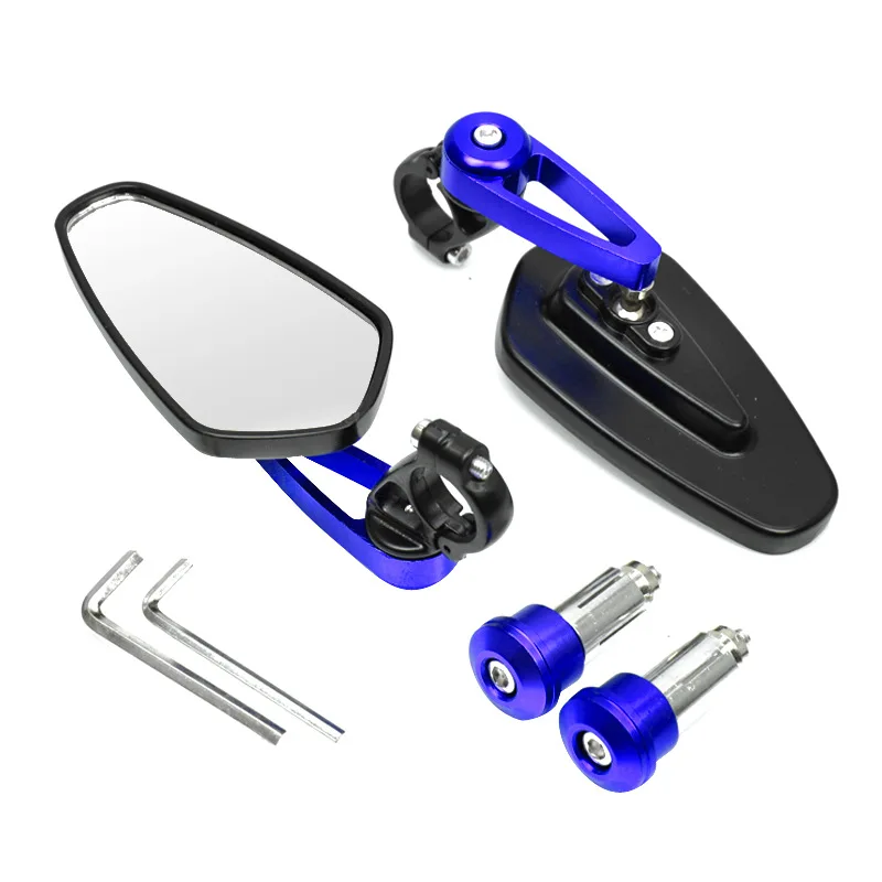 Motorcycle Bike Cruiser Chopper ATV Aluminum Bar End Side Rear View