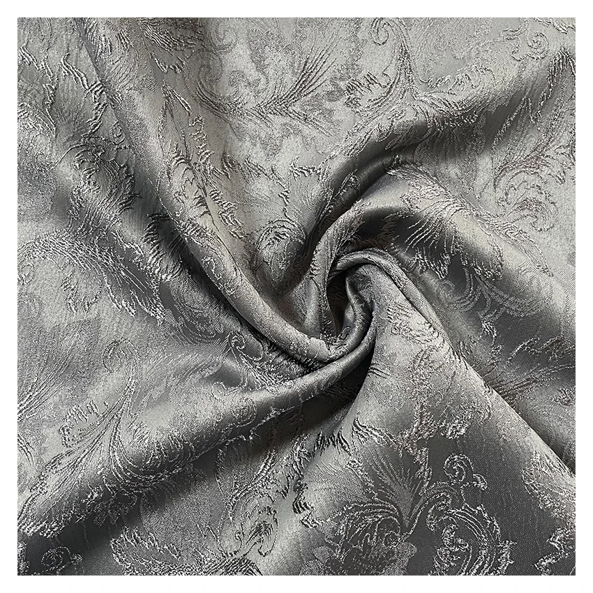 Shao Xing 2023 New Style Spring High Quality Woven Jacquard Fabrictr  Two Ton TR Jacquard Satin  Fabric   Muslim Abaya Fabric
