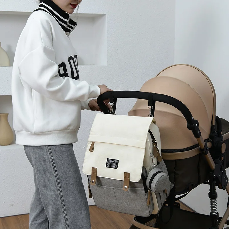 Product China Wholesale Fashion High Quality Waterproof Stroller Organizer Diaper Bag Backpack Mommy Travel Bag With Handle