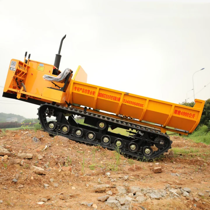 Free shipping mini crawler dumper trucks rubber track 5 ton crawler transporter dumper