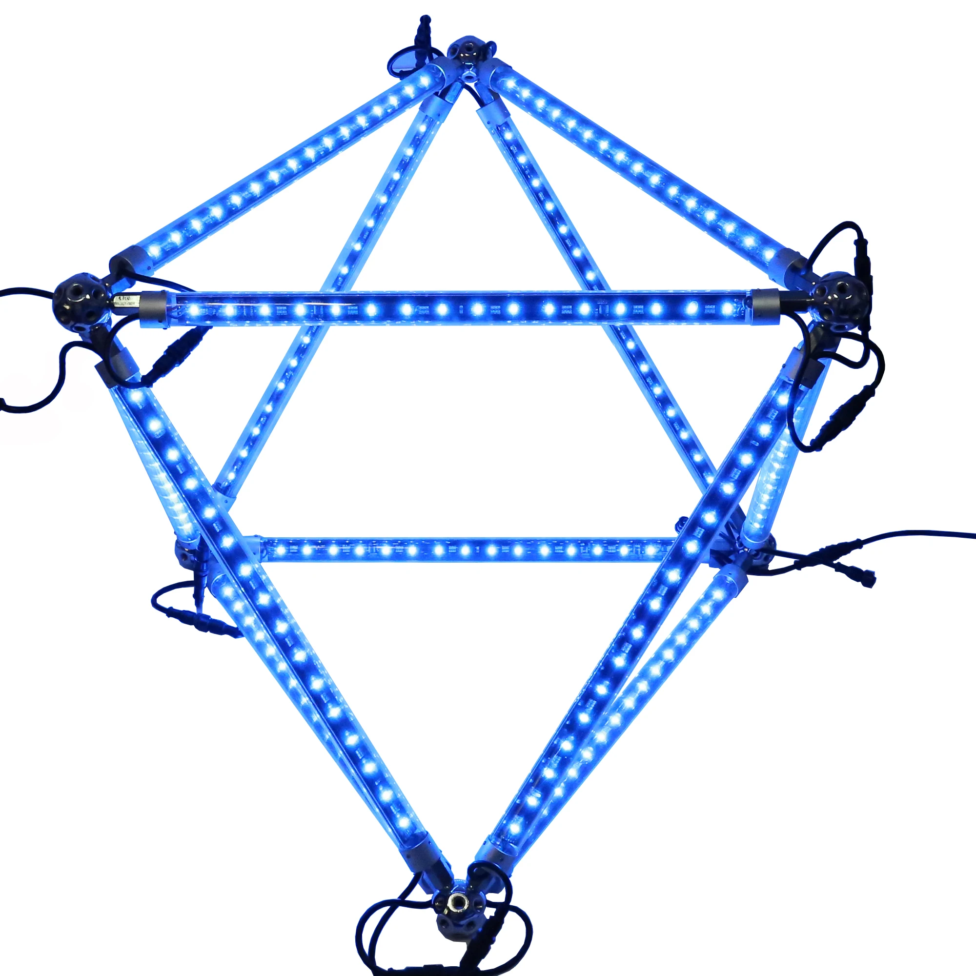 Led Rain 1M meteor light DMX 3D RGBW pixel tube for nightclub stage DJ booth geometry lighting programable by Artnet controller