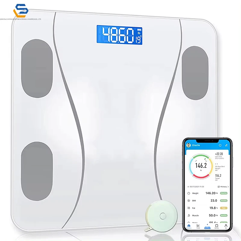 TX10047 DDP 180 кг Цифровой состав тела весы светодиодный дисплей умный жировой объем Функция Bluetooth с питанием от батареи