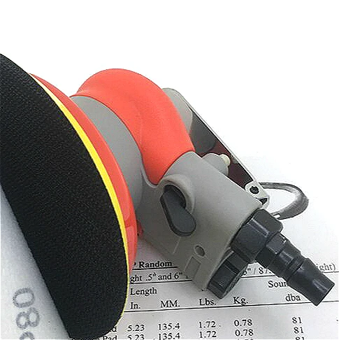 
TY71136B Low Vibration 6 In. Random Orbit Air Sander H&L with 17 holes Built-in air regulator to adjust the speed of the tool 