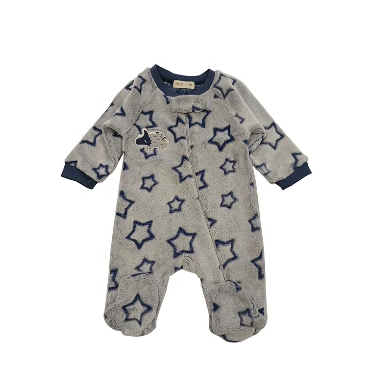 Baby Romper Winter Costume Baby Boys Clothes Warm Star Print Overall Baby Rompers