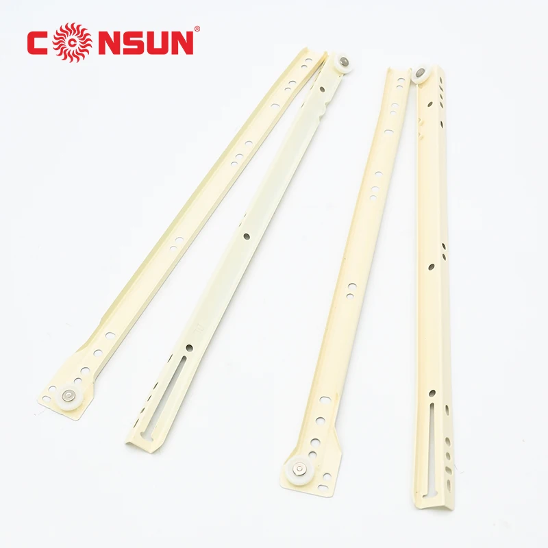 CONSUN Manufacture Furniture Hardware Cabinet FGV Powder Coated Roller Telescopic Drawer Slide