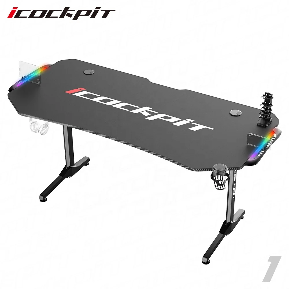 Icockpit Hot Sell Professional Factory Price I Shaped Office Table PC Computer Best Gaming Desk for Gamer