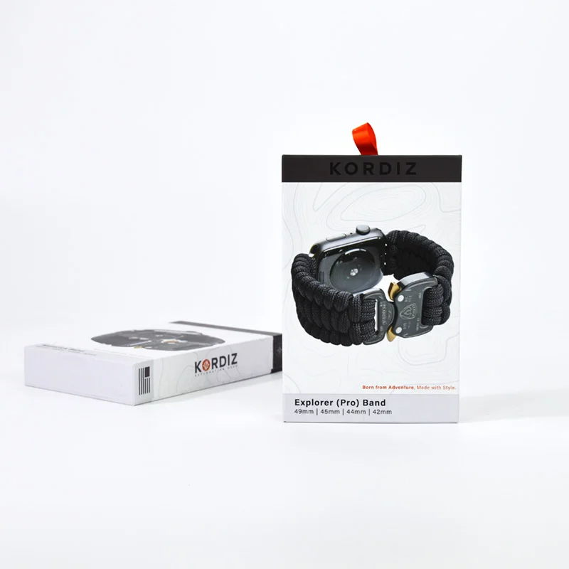 Custom logo printing OEM rigid sliding drawer box recycled black wrist watch band watch strap box paper gift packaging box