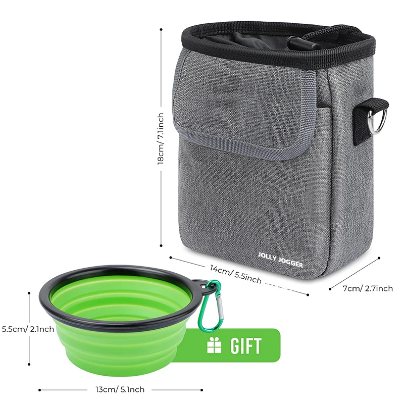 Pet Treat Training Pouch Puppy Fanny Pack Poop Dispenser Dog Walking Waist Bag