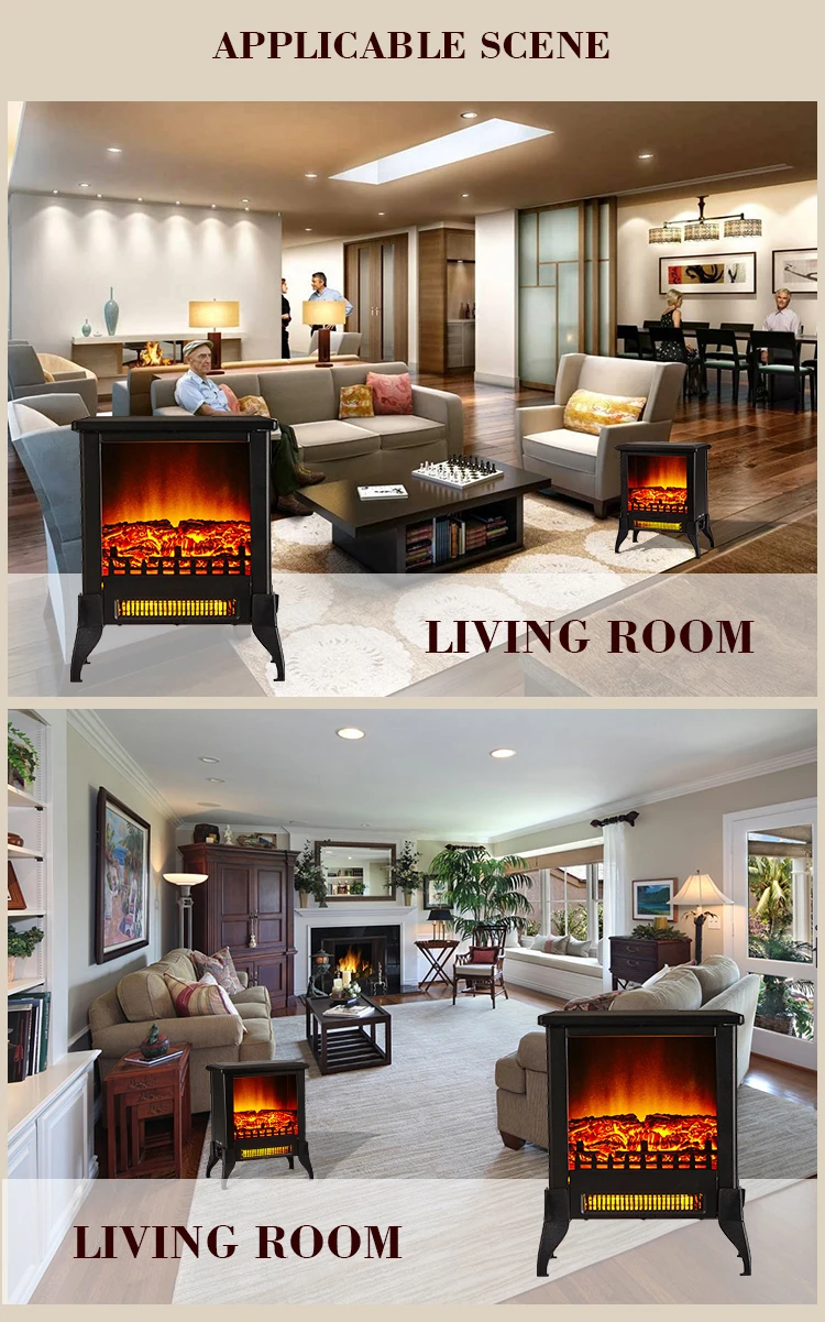 electric  fireplace stove  3D decor flame  freestanding electric fireplaces
