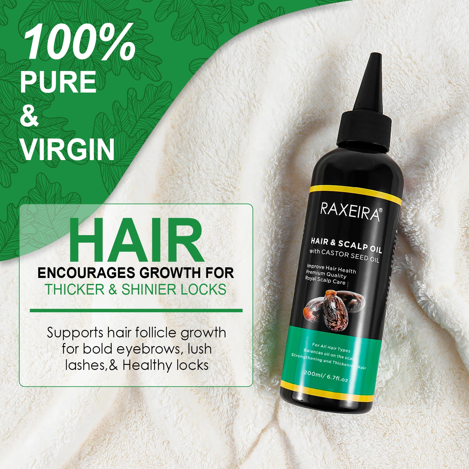 Factory Price 100% Natural Castor Oil Cold Pressed Organic Anti Loss Hair Growth Essential Oil Hair Growth Castor Oil Hair Care