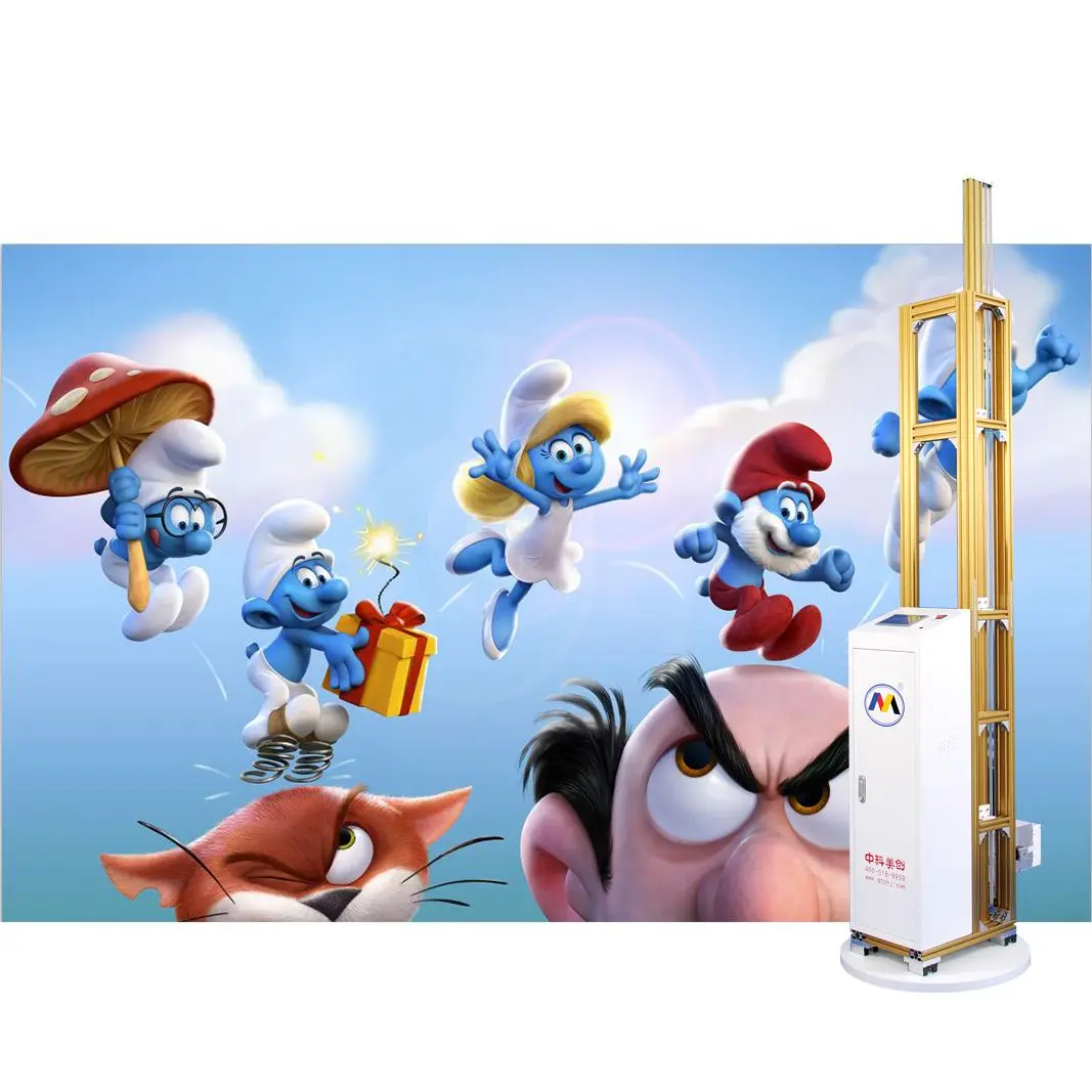 3D Vertical Wall Printer / 3D Background Wall Painting Digital Varnish Inkjet Wall Printing Machine