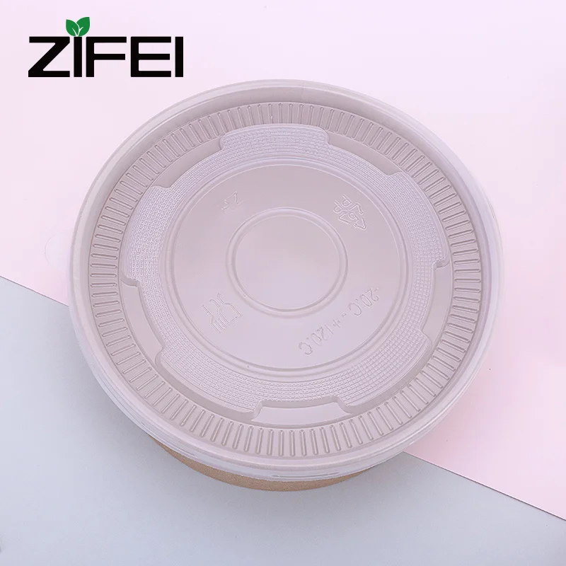 
Food grade Biodegradable Packaging Disposable Soup Kraft Paper Bowl with lid for rice ,noddle and soup bowl 
