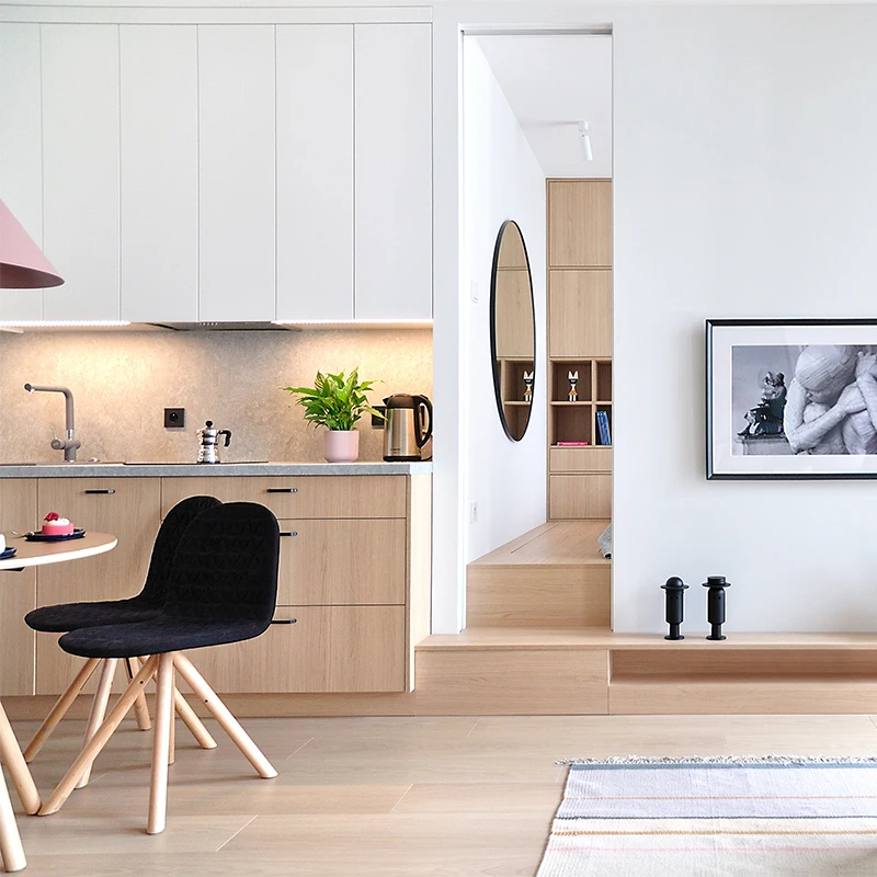 American Industrial Designer Modern Design Open Kitchen with Island Designs