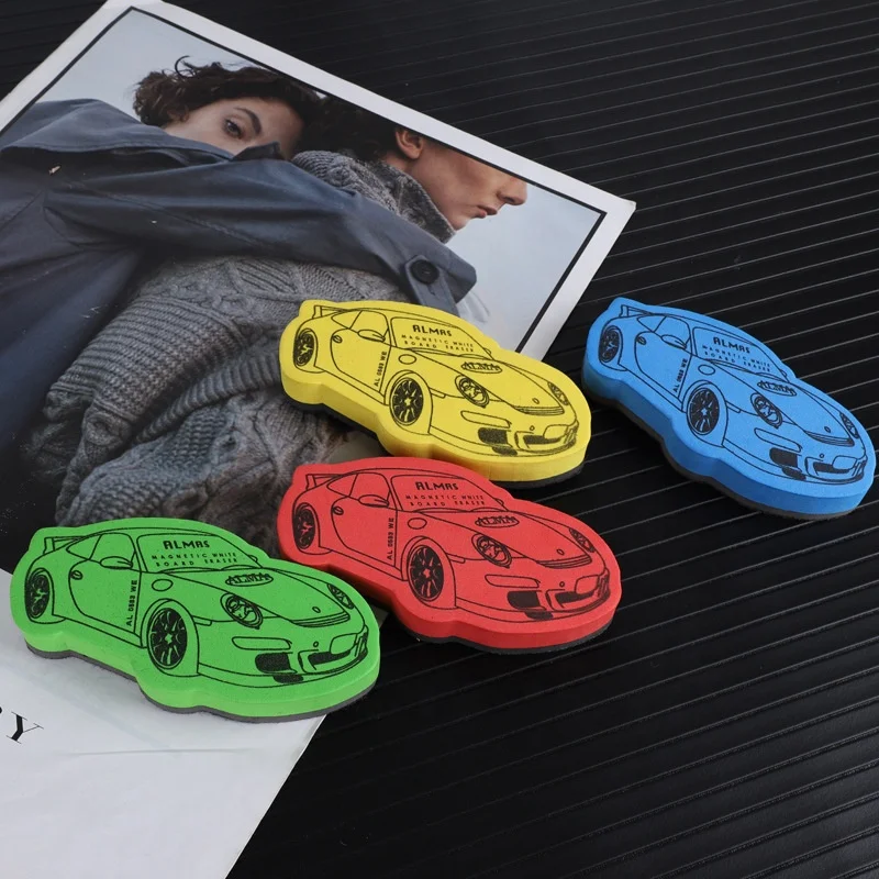 Wholesale Eva Shape Car Whiteboard Chalkboard Blackboard Eraser For Children