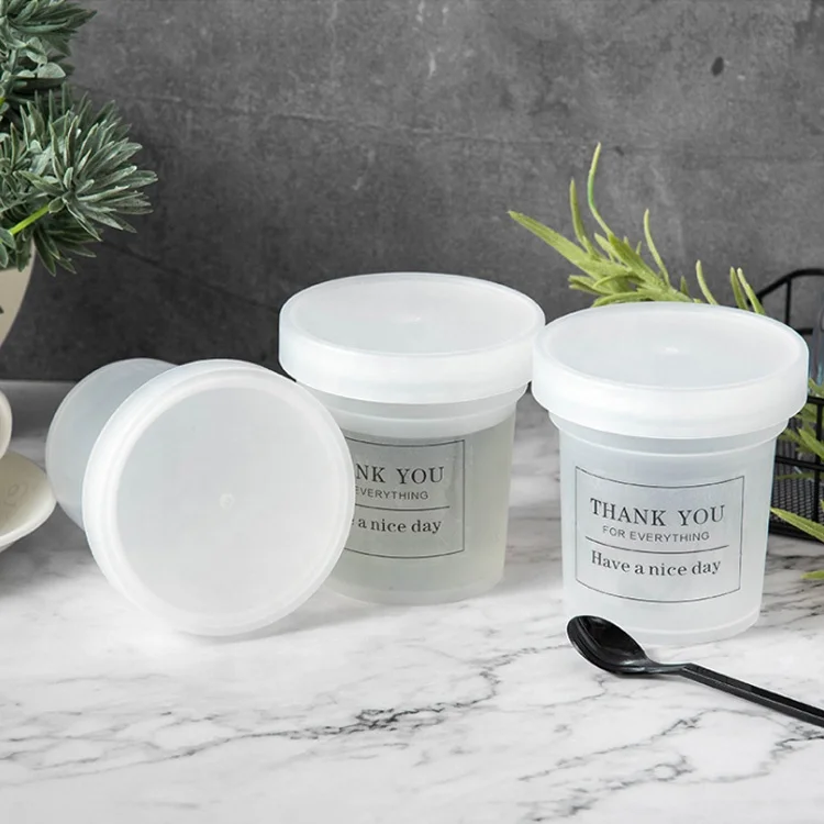Hot Selling Disposable Yogurt 100ml 200ml 300ml 500ml 1000ml clear Plastic Ice Cream Dessert Cup with