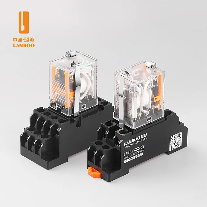 LANBOO миниатюрное промежуточное реле F18 HH54 MY AC DC 12 24 220V 8/14 Pins управление электромагнитное 5A